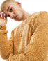 Фото #1 товара ASOS DESIGN relaxed knitted chenille crew neck jumper in tan