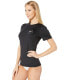 Roxy 255043 Enjoy Waves Short Sleeve Rashguard Black Swimwear Size X-Small