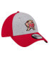 ფოტო #2 პროდუქტის Men's Heather Gray/Red Maryland Terrapins Two-Tone 39THIRTY Flex Hat