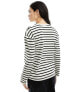 Mango stripe sweatshirt in black & white