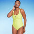 Фото #2 товара Women's U-Wire Medium Coverage One Piece Swimsuit - Kona Sol Green XS