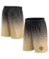 Фото #1 товара Men's Black, Gold New Orleans Saints Ombre Shorts