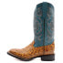 Фото #3 товара Ferrini Kai Embroidery Square Toe Cowboy Mens Blue, Brown Casual Boots 4259361