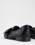 ASOS DESIGN Wide Fit Mentor bow flat shoes in black