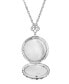 Фото #2 товара 2028 silver-Tone Round Crystal Locket 30" Necklace