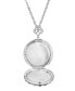 ფოტო #2 პროდუქტის Silver-Tone Round Crystal Locket 30" Necklace