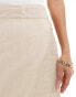 Never Fully Dressed Jaspre linen wrap mini skirt in stone