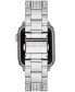 Фото #2 товара Women's Pave Silver-Tone Stainless Steel Apple Watch Band, 38mm or 40mm