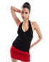 Фото #1 товара & Other Stories knitted halter neck top in black