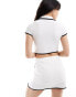 ASOS DESIGN co-ord scuba crepe crop top with collar in white