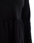 River Island plus long sleeved tiered smock mini dress in black