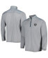 Men's Gray Las Vegas Raiders On Deck IslandZone Half-Zip Pullover Jacket