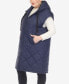 Plus Size Diamond Quilted Hooded Puffer Vest