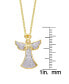 ფოტო #2 პროდუქტის Diamond Accent Gold-plated Angel Pendant Necklace