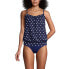 ფოტო #2 პროდუქტის Women's Mastectomy Blouson Tummy Hiding Tankini Swimsuit Top Adjustable Straps