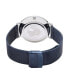 ფოტო #3 პროდუქტის Men's Multi-Function Blue Stainless Steel Mesh Bracelet Watch 40mm