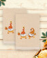 Фото #3 товара Textiles Autumn Gnomes Embroidered Luxury 100% Turkish Cotton Hand Towels Set, 2 Piece