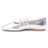 Фото #3 товара Matisse Nova Metallic Ballet Womens Silver Flats Casual NOVA-042