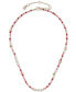 Two-Tone Star & Mixed Bead Collar Necklace, 15-1/2" + 3" extender