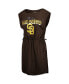 Фото #3 товара Women's Brown San Diego Padres G.O.A.T Swimsuit Cover-Up Dress