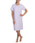 Women's Embroidered Short-Sleeve Snap Robe