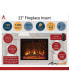 Фото #9 товара Тумба Ameriwood Home Zane Fireplace TV Console With Glass Doors For Tvs Up To 60 Inches
