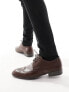 Фото #4 товара Лоферы мужские New Look – Одноцветные ботинки в темно-коричневом цвете