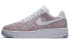 Фото #2 товара Nike Air Force 1 Flyknit Low 防滑耐磨 低帮 板鞋 女款 白粉 / Кроссовки Nike Air Force 1 Flyknit Low 820256-102