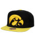 Фото #1 товара Бейсболка Mitchell&Ness мужская Черно-золотая Iowa Hawkeyes 2-Tone 2.0 Snapback Hat