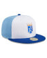 ფოტო #2 პროდუქტის Men's White Kansas City Royals 2024 Batting Practice 59FIFTY Fitted Hat