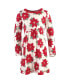 ფოტო #3 პროდუქტის Big Girls Organic Cotton Long-Sleeve Dresses 2pk, Poinsettia