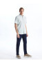 Фото #5 товара Рубашка мужская LC WAIKIKI Vision Slim Fit с длинным рукавом анють с расшитыми армюрами