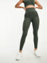 Hummel seamless lift and shape leggings in dark green