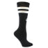 Фото #1 товара ASICS Old School Striped Knee High Socks Womens Black Athletic ZK1103-9001