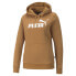 Фото #1 товара Puma Essentials Logo Pullover Hoodie Womens Brown Casual Outerwear 58678991