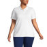 Фото #8 товара Plus Size Mesh Cotton Short Sleeve Polo Shirt