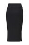 Classics Ribbed Midi Skirt Kadın Siyah Etek - 53161801