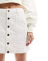 Dickies denim skirt in white