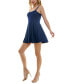 Фото #3 товара Juniors' Sleeveless Pleat-Skirt Fit & Flare Dress
