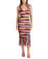 Фото #1 товара Women's Raya Striped Crochet Fringe-Hem Dress