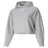 Puma Classics Cropped Pullover Hoodie Womens Grey Casual Outerwear 53781704