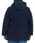 ფოტო #5 პროდუქტის Women's Plus Size Hooded Quilted Coat