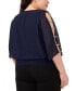 ფოტო #5 პროდუქტის Plus Size Rhinestone-Trim Blouson Top