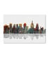 Фото #1 товара Marlene Watson 'Philadelphia Pennsylvania Skyline' Canvas Art - 12" x 19"