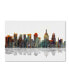 Фото #1 товара Marlene Watson 'Philadelphia Pennsylvania Skyline' Canvas Art - 12" x 19"