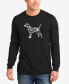 ფოტო #1 პროდუქტის Men's Dog Paw Prints Word Art Long Sleeves T-shirt