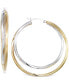 ფოტო #1 პროდუქტის Interlocking Hoop Earrings in 14k Gold-Plated Silver and Sterling Silver