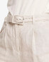 Фото #6 товара & Other Stories belted linen trousers in beige