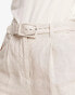 & Other Stories belted linen trousers in beige