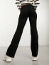 & Other Stories stretch high waist wide leg trousers with zip details in black